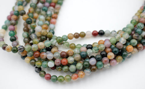 Fancy Jasper Gemstone Beads, 4mm, Round